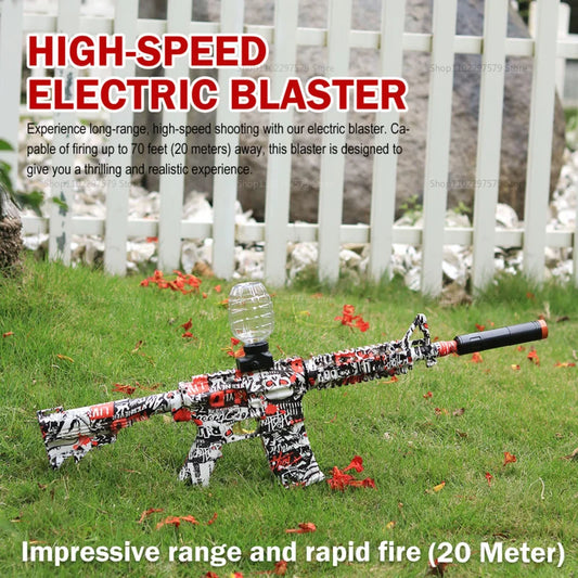 Electric Gel Ball Blaster Toys Gun High-Speed Metallic Finish Outdoor Games Toy Activities Team Game for 14+ (Bullets Excluded)