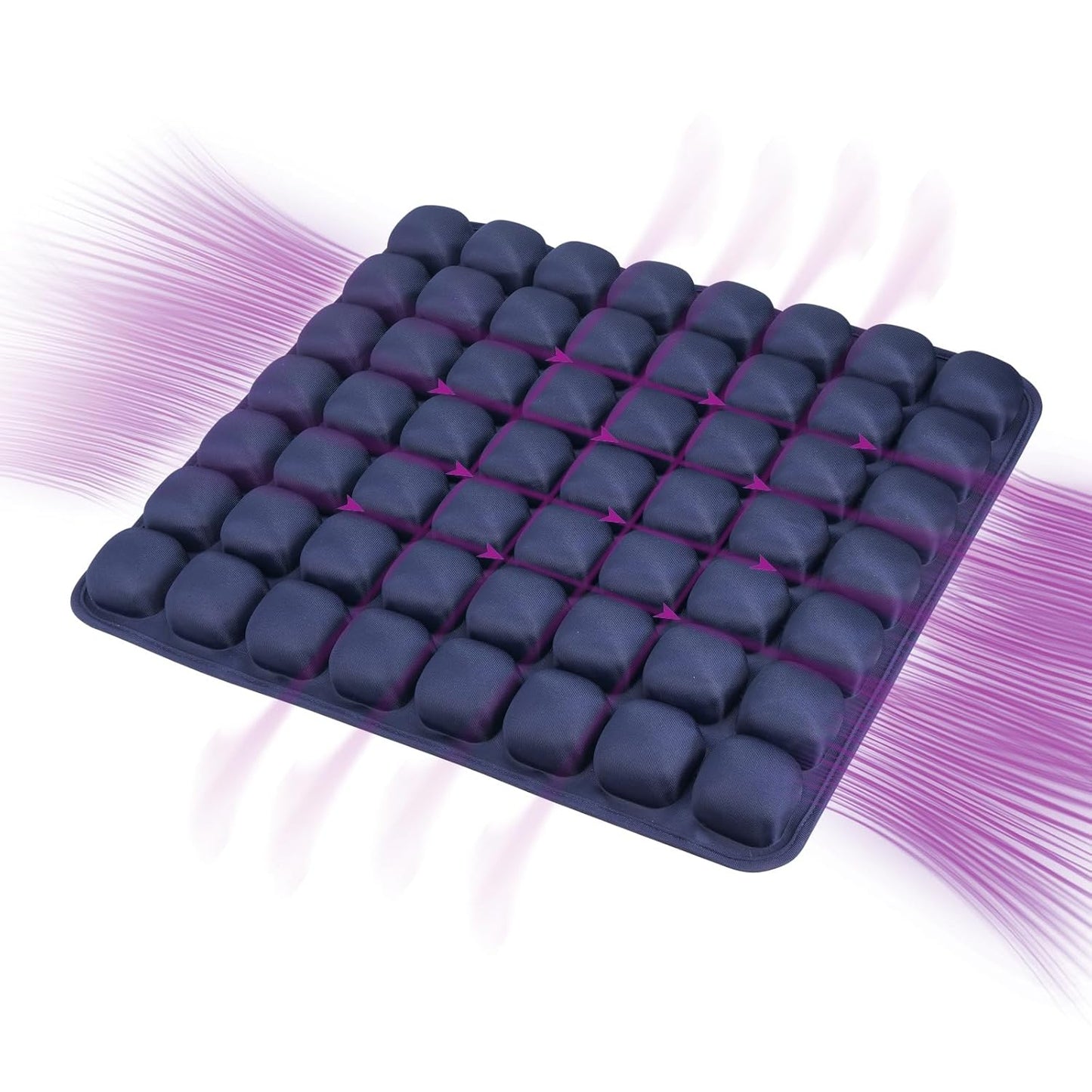 KHAZORA Air Seat Cushion Inflatable Seat Cushion Portable Car Seat Office Chair Wheelchair Pad Anti Bedsore Orthopedics Pain Pressure Relief Cushion Camping Seat Mat w Pump 18 ''x 16'' x1'' Blue